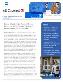 Coldwell Banker, Konica-Minolta, NW Imaging Analysts