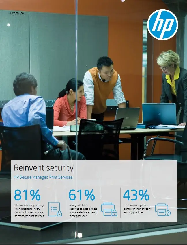 HP, Managed Print Services, Reinvent, Security, Brochure, HP, Hewlett Packard, NW Imaging Analysts