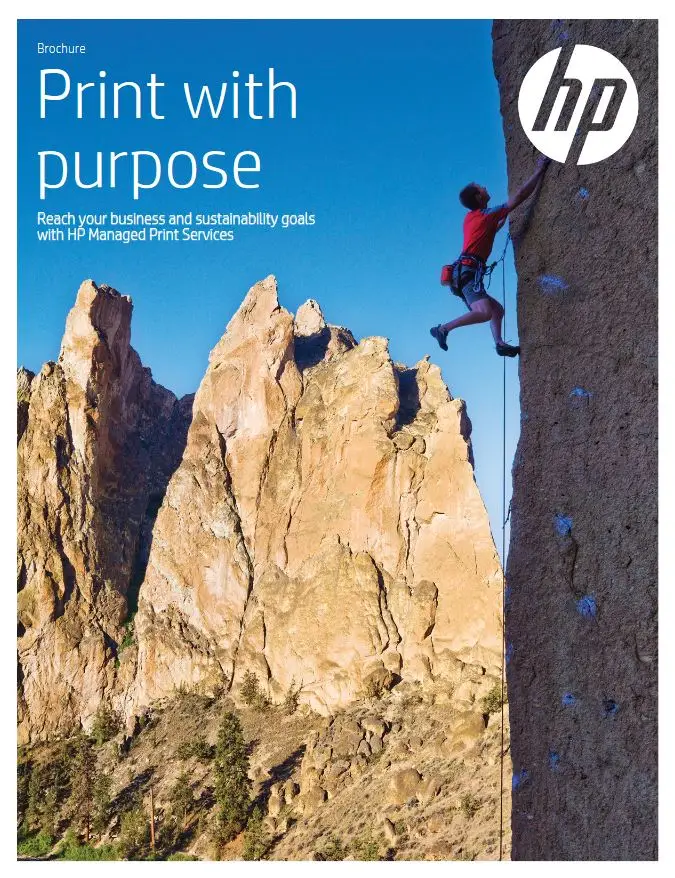 HP, Print With Purpose, MPS Brochure, Cover, HP, Hewlett Packard, NW Imaging Analysts