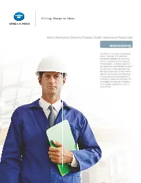 KM, Manufacturing Brochure, Konica-Minolta, NW Imaging Analysts