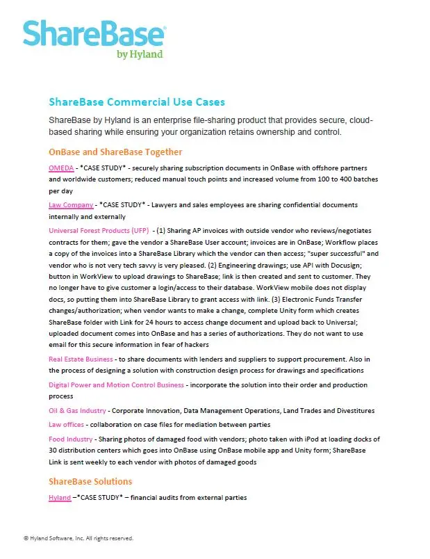 ShareBase, Commercial, Kyocera, Software, Document Management, NW Imaging Analysts