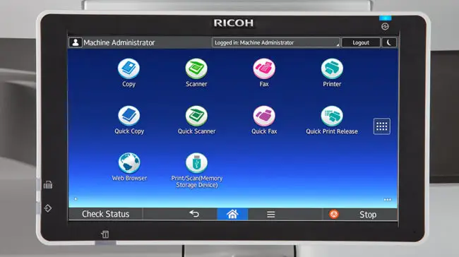 touch screen, user interface, UI, control panel, Ricoh, NW Imaging Analysts