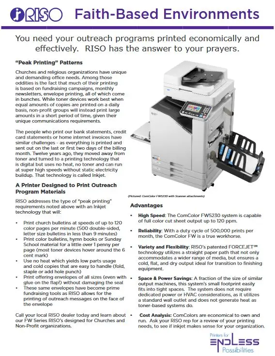 non-profit, religious, Riso, NW Imaging Analysts