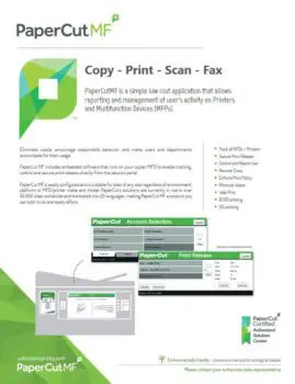 Papercut, Mf, Ecoprintq, NW Imaging Analysts