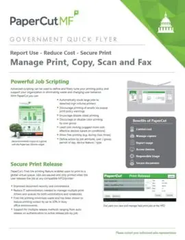 Papercut, Mf, Government Flyer, NW Imaging Analysts