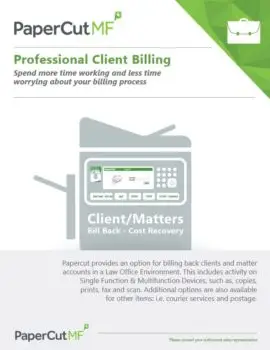Papercut, Mf, Professional Client Billing, NW Imaging Analysts