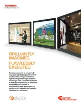 Ellumina, Digital Signage, Digital Signage, Toshiba, NW Imaging Analysts