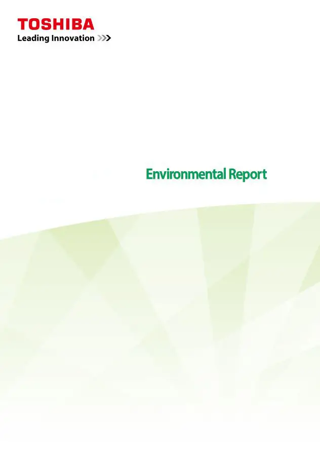 Environment, Report, responsibility, Toshiba, NW Imaging Analysts