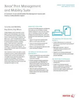 Mobility Suite, mobile print, Xerox, NW Imaging Analysts