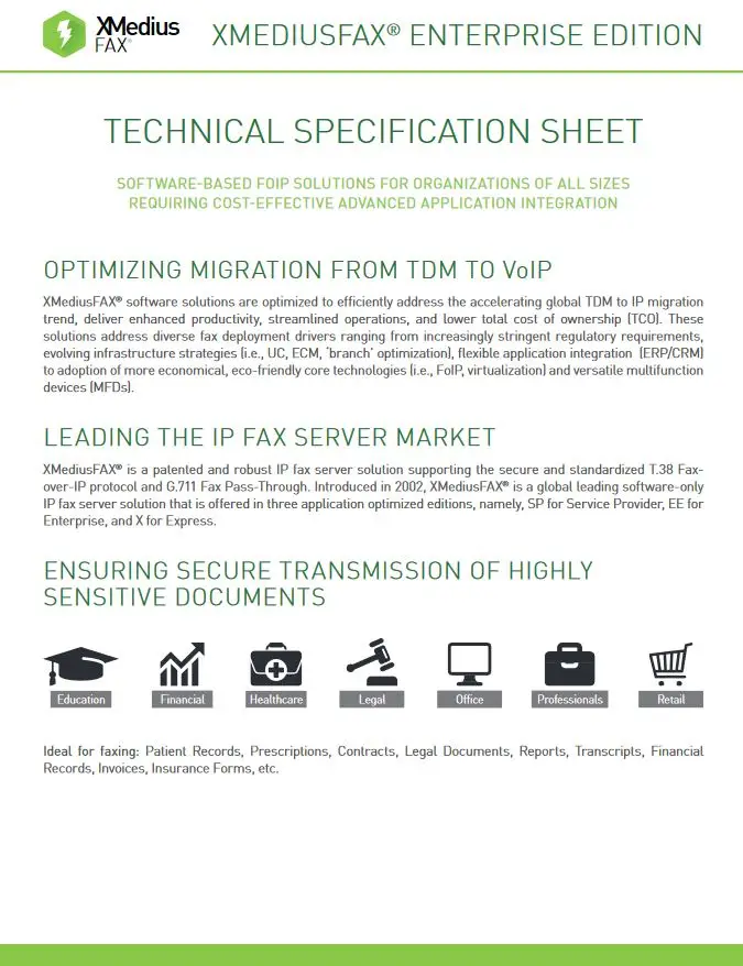 Xmedius Fax Enterprise Edition Brochure, XMedius Fax, NW Imaging Analysts
